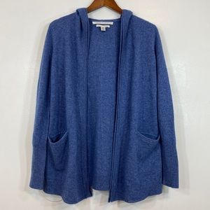 Max Studio 2 ply 100% Cashmere hooded cardigan